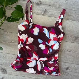 Athleta NWT Tankini Top Hermosa Bra Cup Square Neck